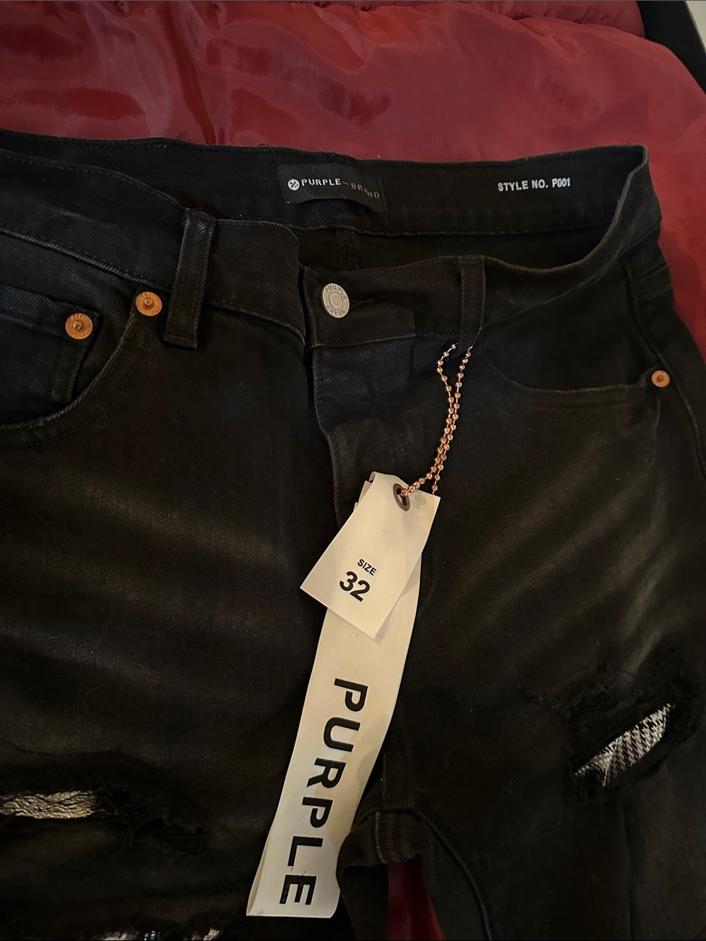 Black Distressed Slim Jeans - Picture 6 of 10